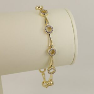 Bratara placata cu aur 14K model BB528 - 21 cm