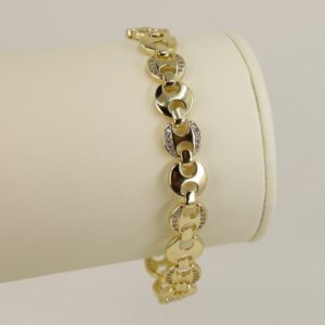 Bratara placata cu aur 14K model BB527 - 19 cm