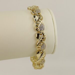 Bratara placata cu aur 14K model BB536 - 19 cm