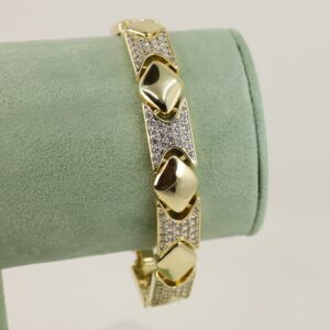 Bratara placata cu aur 14K model BB602 - 19 cm