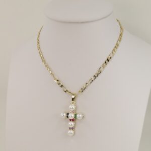 Lant cu pandativ placat cu aur 14K Model LL467 – 55 cm