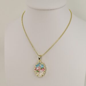 Lant cu pandativ placat cu aur 14K Model LL471 – 50 cm