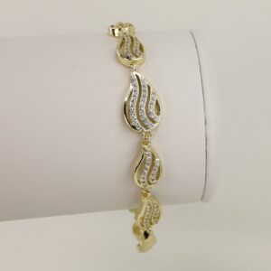 Bratara placata cu aur 14K model BB655 - 19 cm