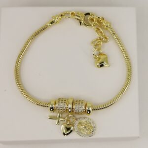 Bratara placata cu aur 14K model BB549 - 27 cm