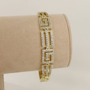 Bratara placata cu aur 14K model BB555 - 19 cm