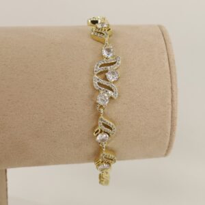 Bratara placata cu aur 14K model BB557 - 19 cm