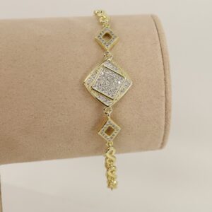 Bratara placata cu aur 14K model BB560 - 19 cm