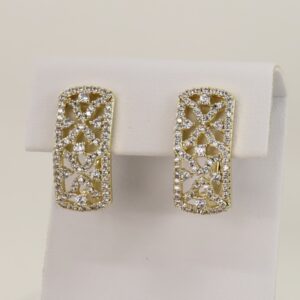 Cercei placati cu aur model CC016 - dimensiune 1,7 cm