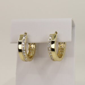 Cercei placati cu aur model CC033 - dimensiune 1,5 cm