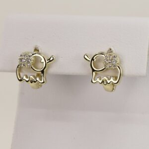 Cercei placati cu aur model CC003 - dimensiune 0,5 cm - copii