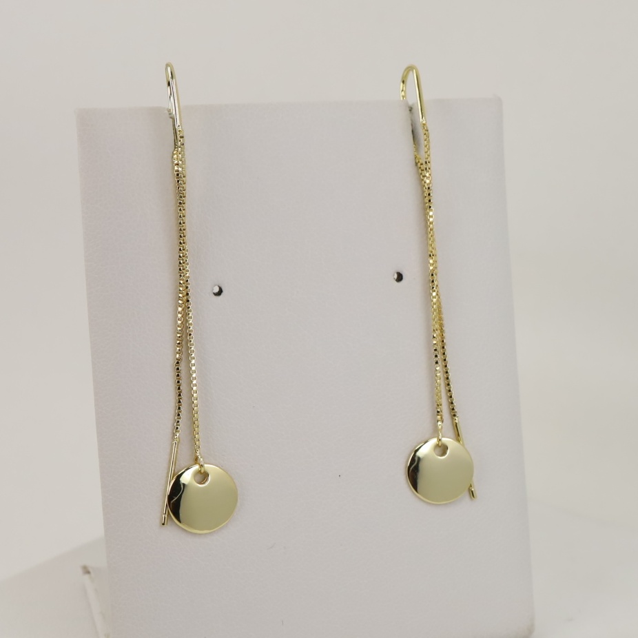 Cercei placati cu aur 14K model EEC099 - 6 cm