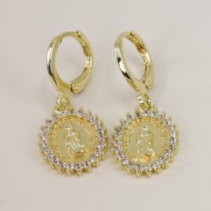 Cercei placati cu aur model CC108 - dimensiune 1,8 cm