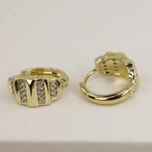 Cercei placati cu aur model CC118 - dimensiune 1,1 cm