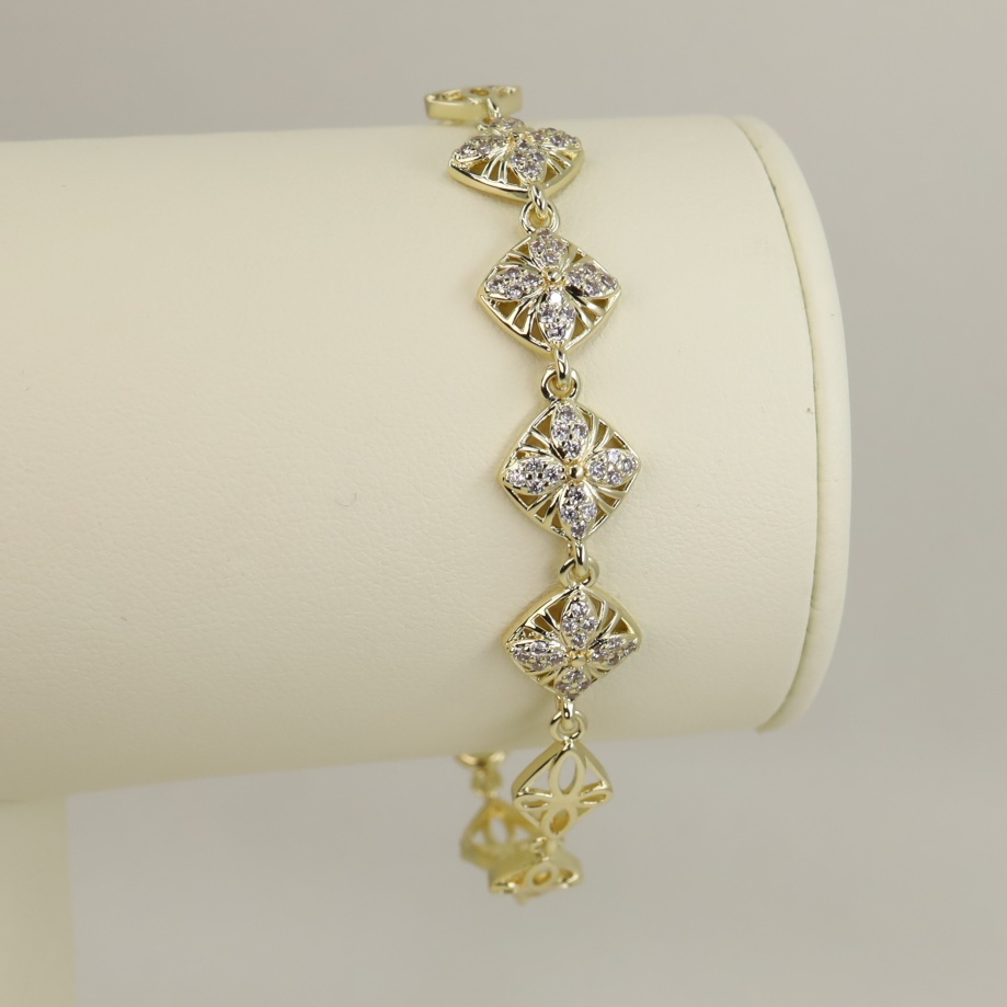 Bratara placata cu aur 14K model BB662 - 19 cm