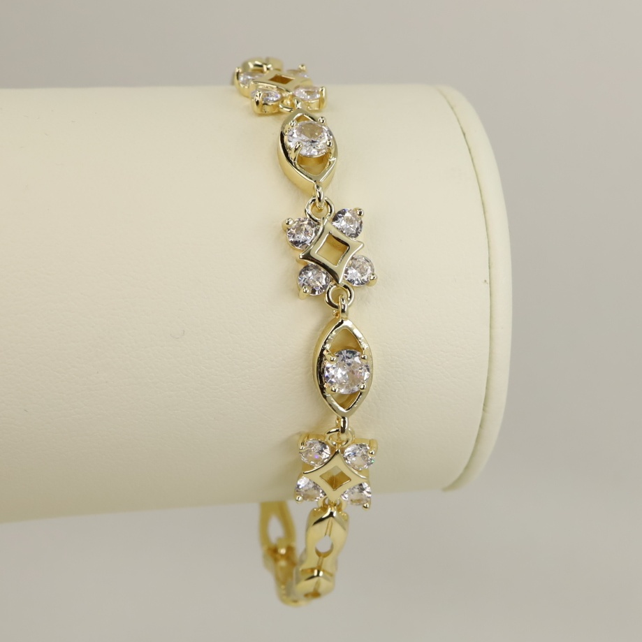 Bratara placata cu aur 14K model BB676 - 19 cm