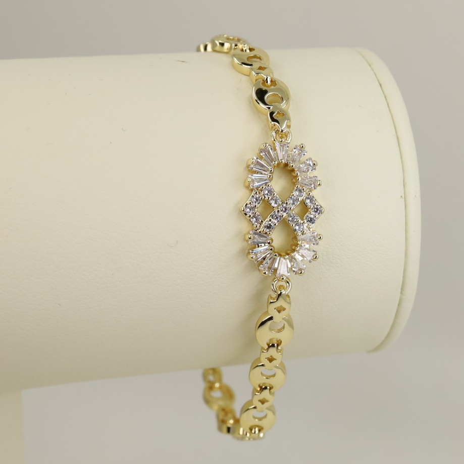 Bratara placata cu aur 14K model BB666 - 21 cm