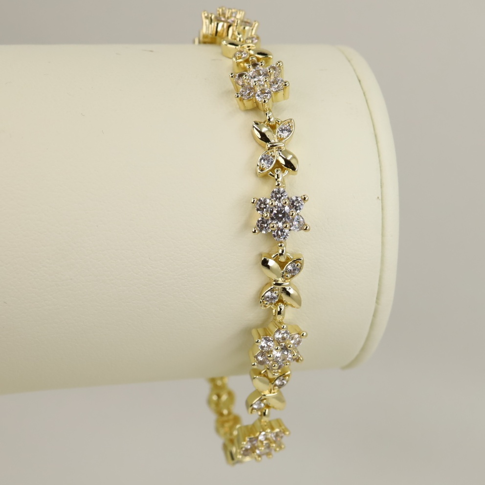 Bratara placata cu aur 14K model BB664 - 19 cm