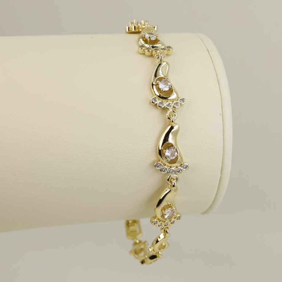 Bratara placata cu aur 14K model BB675 - 19 cm