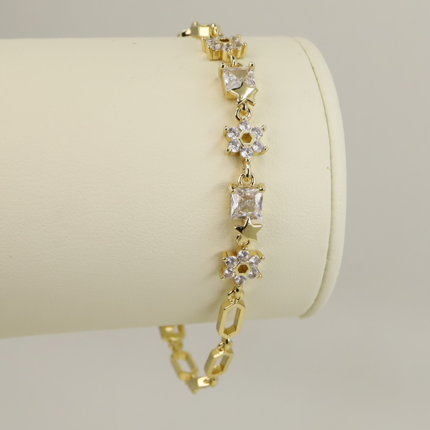 Bratara placata cu aur 14K model BB668 - 19 cm