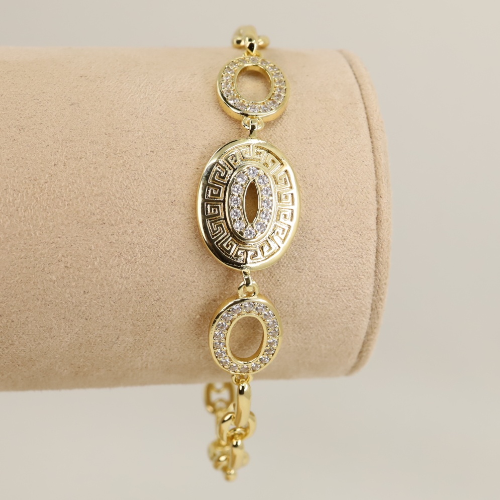 Bratara placata cu aur 14K model BB690 - 19 cm