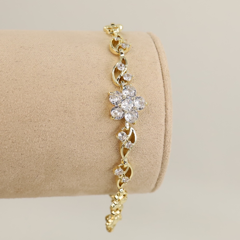 Bratara placata cu aur 14K model BB684 - 19 cm