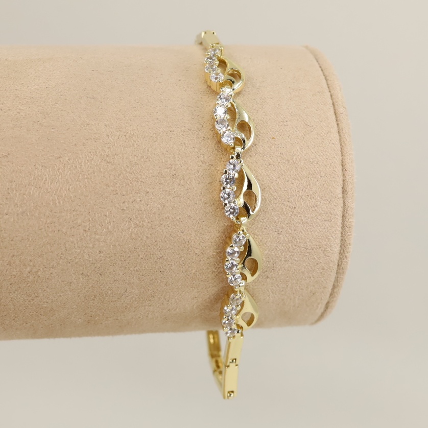 Bratara placata cu aur 14K model BB683 - 19 cm