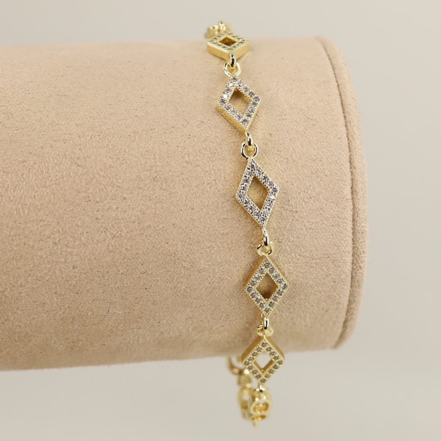 Bratara placata cu aur 14K model BB685 - 19 cm