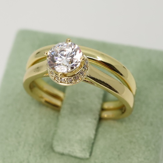 Set 2 inele placat cu aur 14K Model NX307 -  Xuping