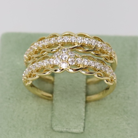 Set 2 inele placat cu aur 14K Model NX306 -  Xuping