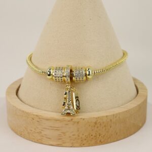 Bratara placata cu aur 14K model BB387 - 21 cm