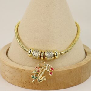 Bratara placata cu aur 14K model BB390 - 21 cm