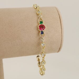 Bratara placata cu aur 14K model BB392 - 21 cm