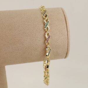 Bratara placata cu aur 14K model BB397 - 21 cm