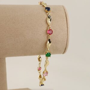 Bratara placata cu aur 14K model BB398 - 21 cm