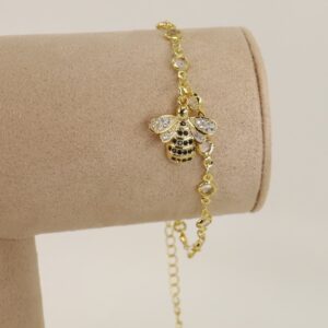 Bratara placata cu aur 14K model BB386 - 21 cm