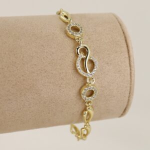 Bratara placata cu aur 14K model BB395 - 19 cm