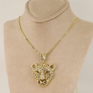 Lant cu pandativ placat cu aur 14K Model LL371 – 55 cm