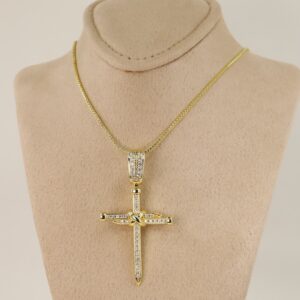 Lant cu pandativ placat cu aur 14K Model LL362 – 55 cm