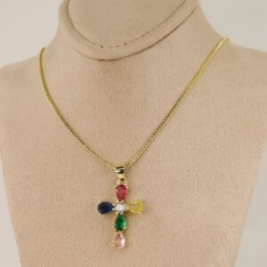 Lant cu pandativ placat cu aur 14K Model LL369 – 55 cm