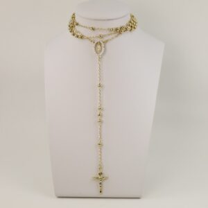 Lant rozariu placat cu aur 14K Model LL347 – 60 cm