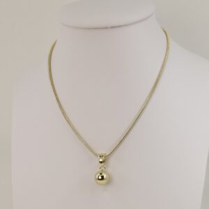 Lant cu pandativ placat cu aur 14K Model LL357  – 50 cm