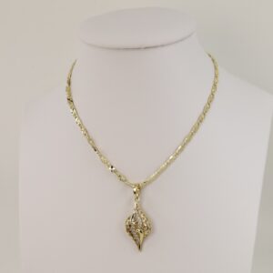 Lant cu pandativ placat cu aur 14K Model LL351 – 45 cm