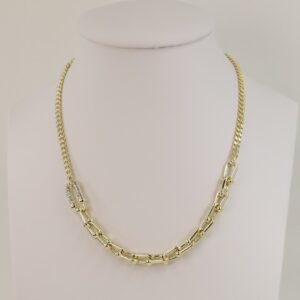 Lant colier placat cu aur 14K Model LL344 – 50 cm