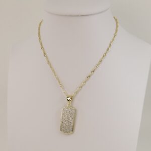 Lant cu pandativ placat cu aur 14K Model LL356 – 50 cm