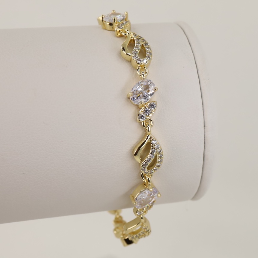 Bratara placata cu aur 14K model BB310 - 19 cm