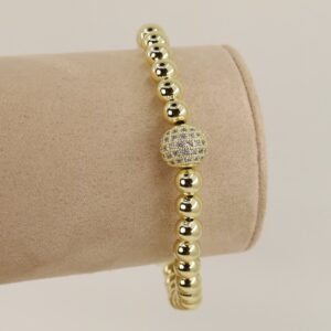 Bratara placata cu aur 14K model BB326 - 21 cm