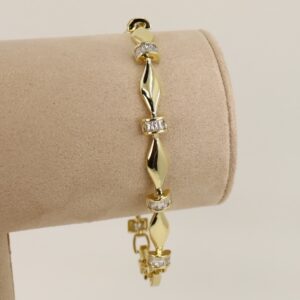 Bratara placata cu aur 14K model BB325 - 21 cm