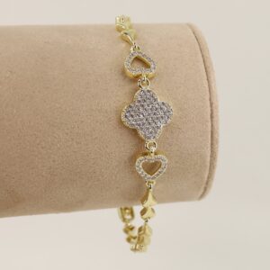 Bratara placata cu aur 14K model BB336 - 21 cm