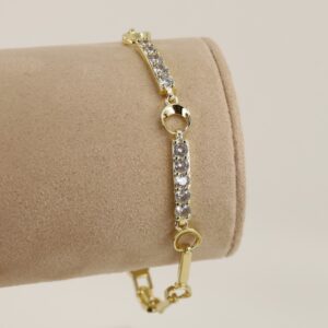 Bratara placata cu aur 14K model BB322 - 19 cm