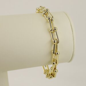 Bratara placata cu aur 14K model BB347 - 21 cm